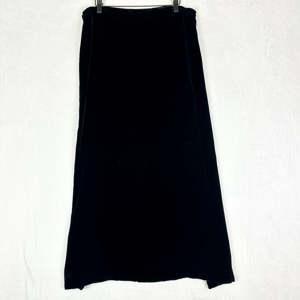 Vintage April Cornell Silk Blend Velvet Maxi Skirt Size Large Y2k 90s Whimsigoth